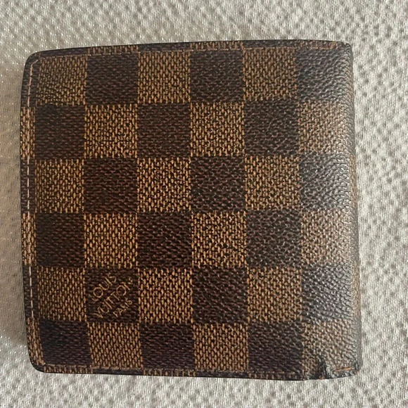 Genuine Men's Louis Vuitton Damier Brown Bifold Wallet W Dust Bag & Box CA1013 - Picture 11 of 16